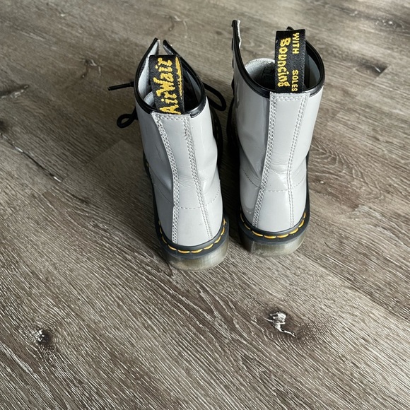 Grey Combat Boots with Black Laces - Picture 4 of 8